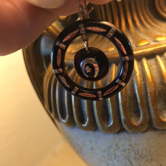 Victorian pique tortoise shell earrings - Picture 14 of 16